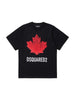 Dsquared2 T-shirt bambino con maxi logo nero