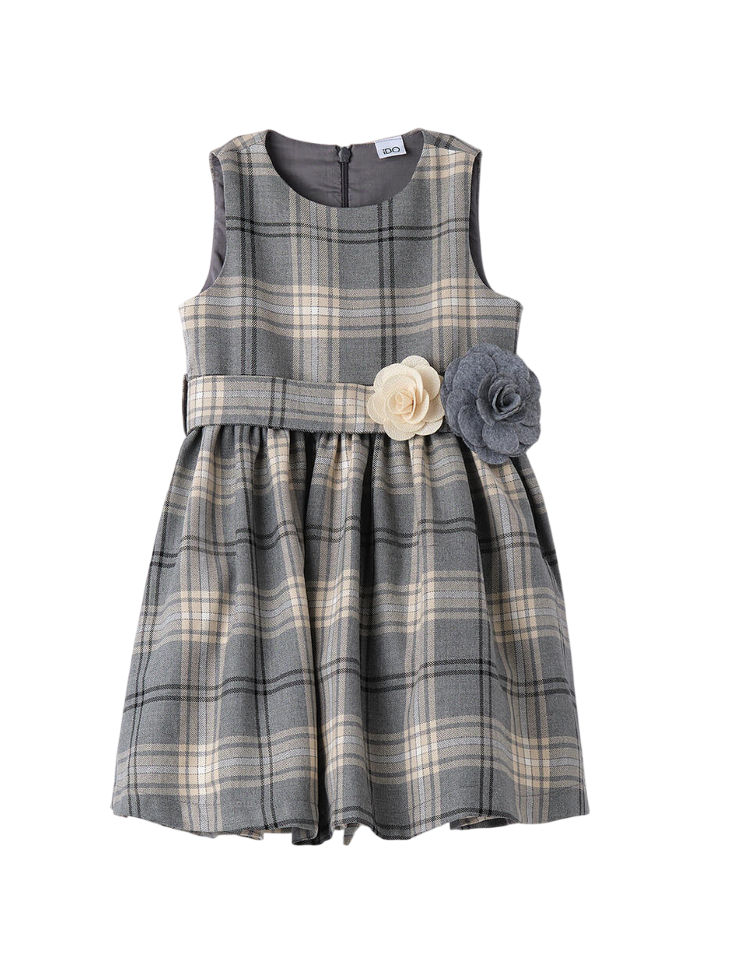 iDo abito bambina in fantasia scozzese grigio 4F371 8970 iDO 