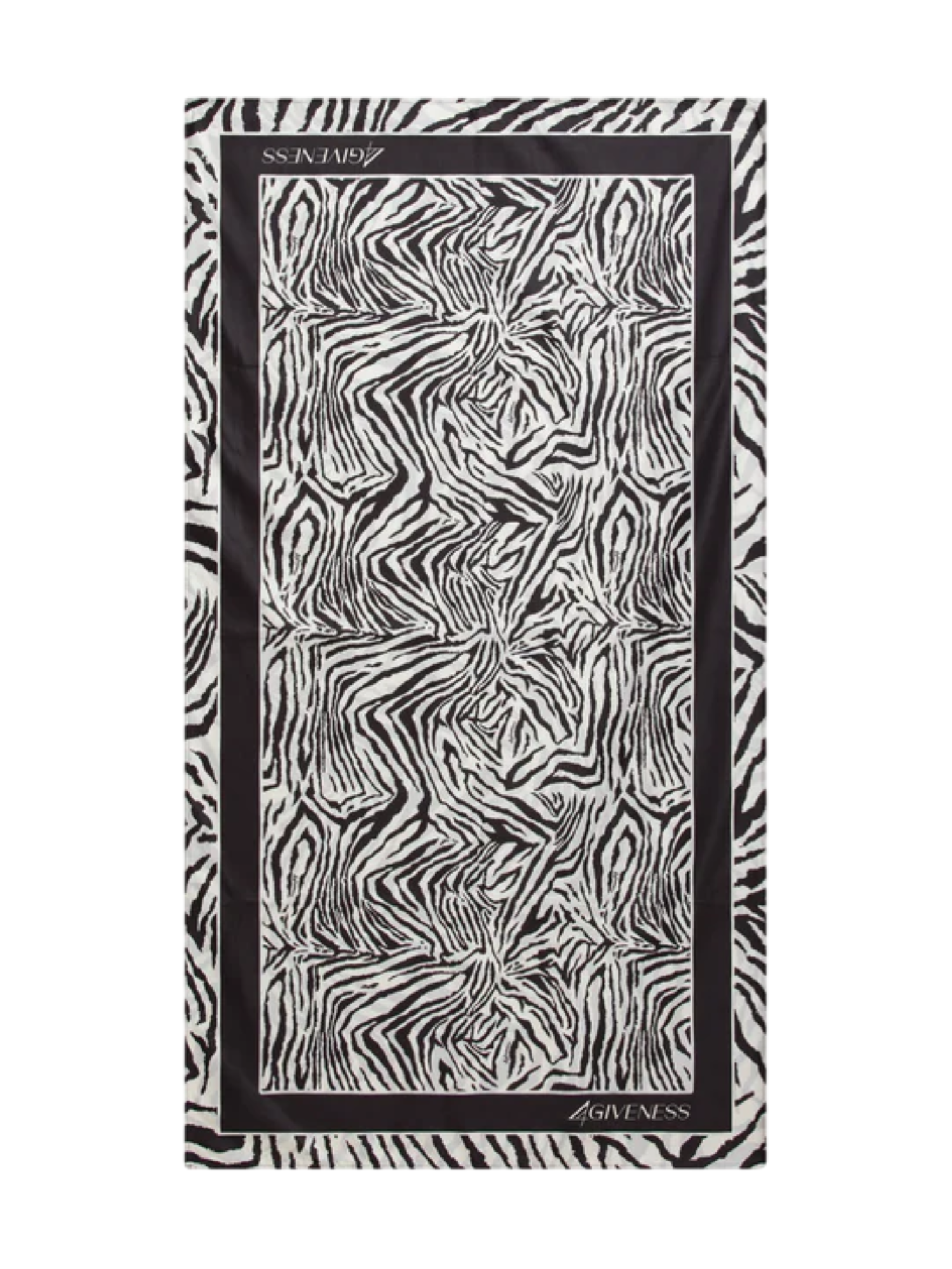 4giveness telo mare in microfibra Zebra Night bianco nero 125WACTE4914 200 4Giveness 