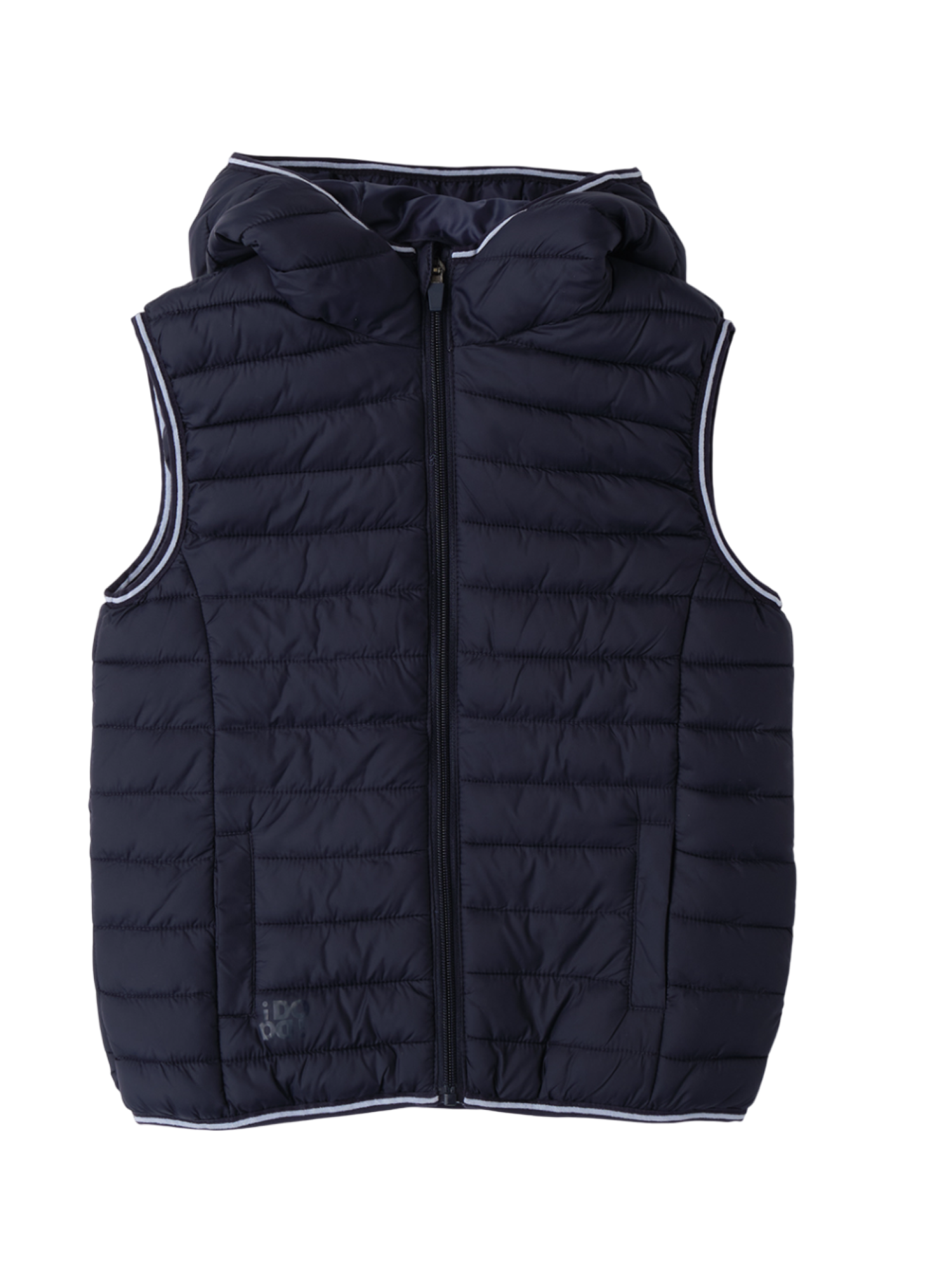 iDo gilet imbottito trapuntato con cappuccio blu 4B829 3854 iDO 