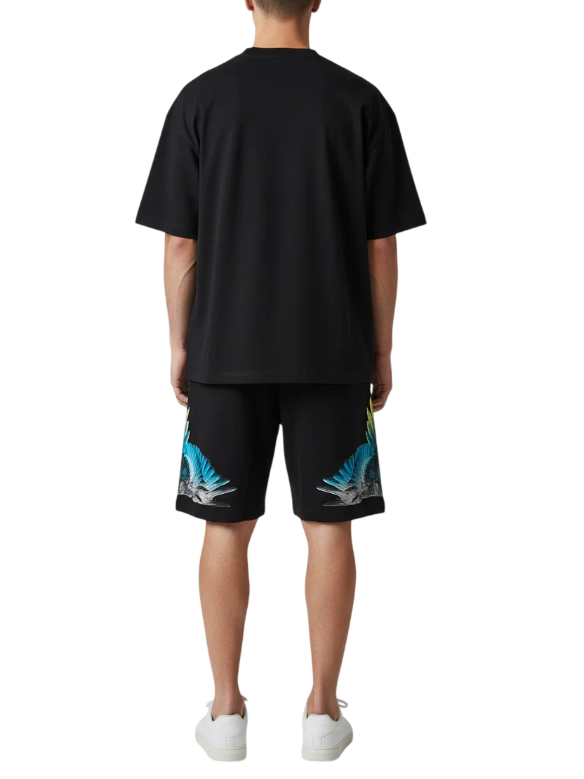 County of Milan bermuda uomo con stampa iconica nero CMMABE026 110 COUNTY OF MILAN 