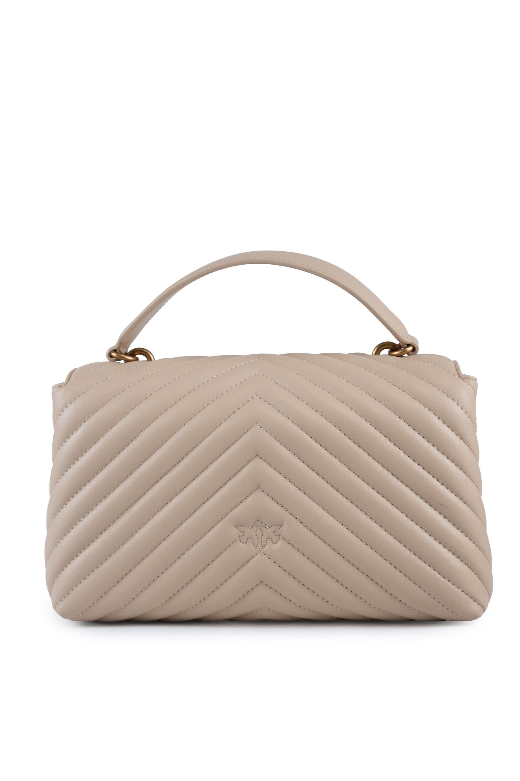 Pinko borsa Love Lady Puff Classic chevron beige oro 100043-A0GK C50Q PINKO 