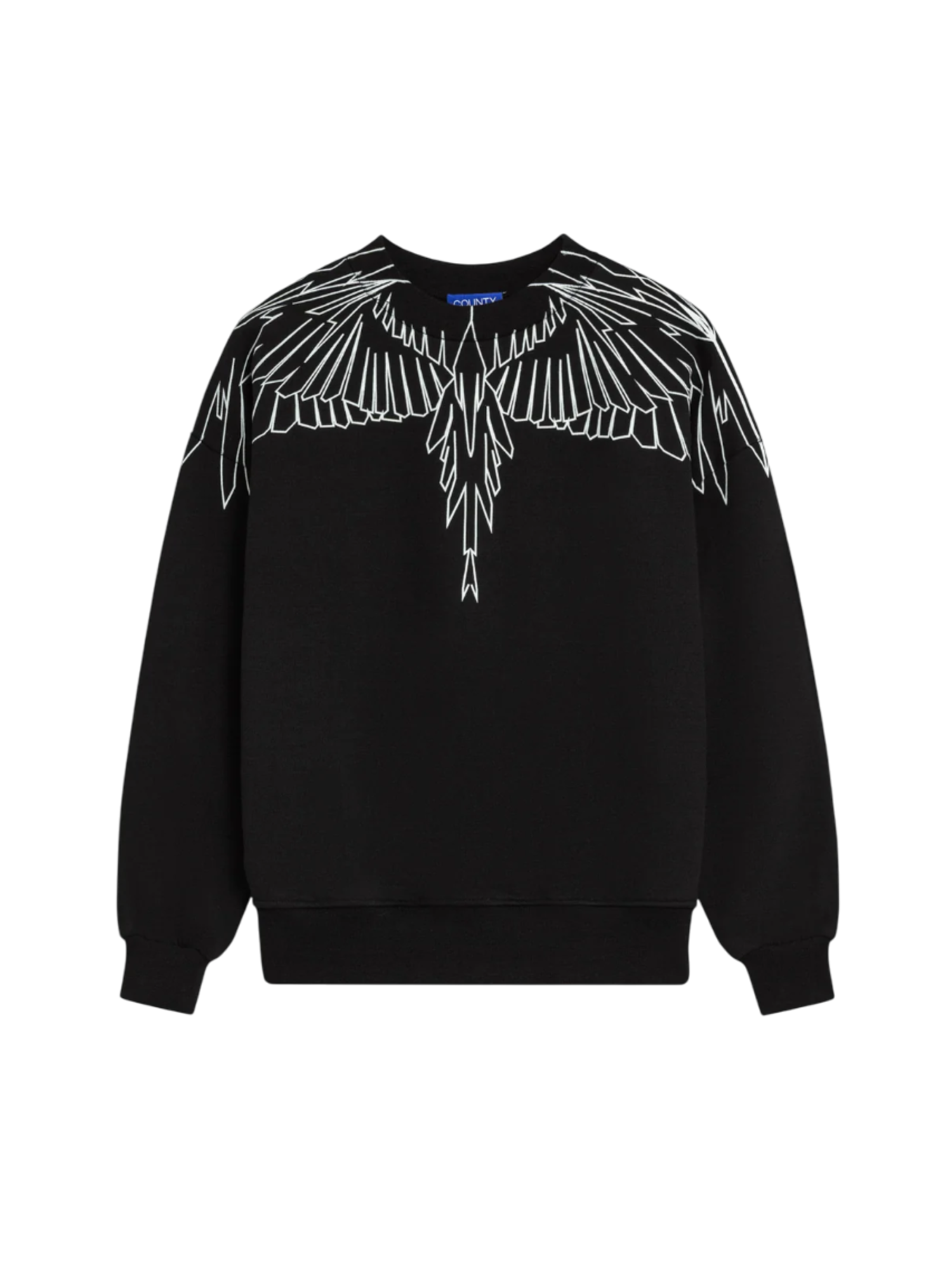 County of Milan felpa bambino con stampa iconica nero F5CMJBSW071 110 COUNTY OF MILAN KIDS 