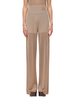 Blugirl pantaloni gamba larga crochet in viscosa beige