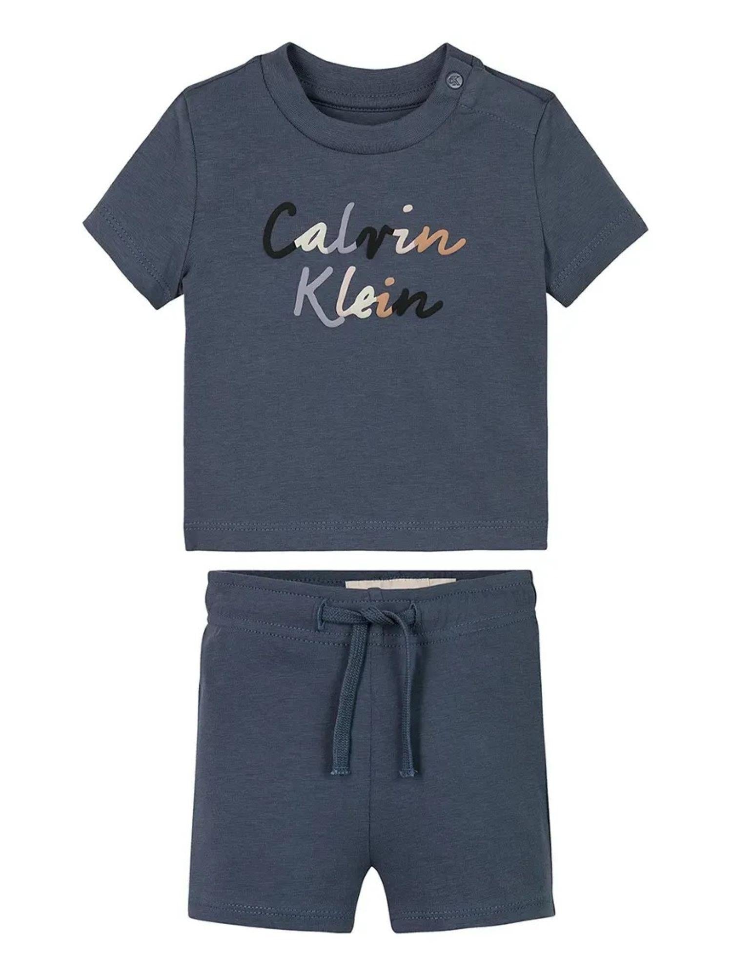 Calvin Klein Jeans completo neonato T-shirt e shorts con logo blu IN0IN00306 PCP Calvin Klein Jeans 