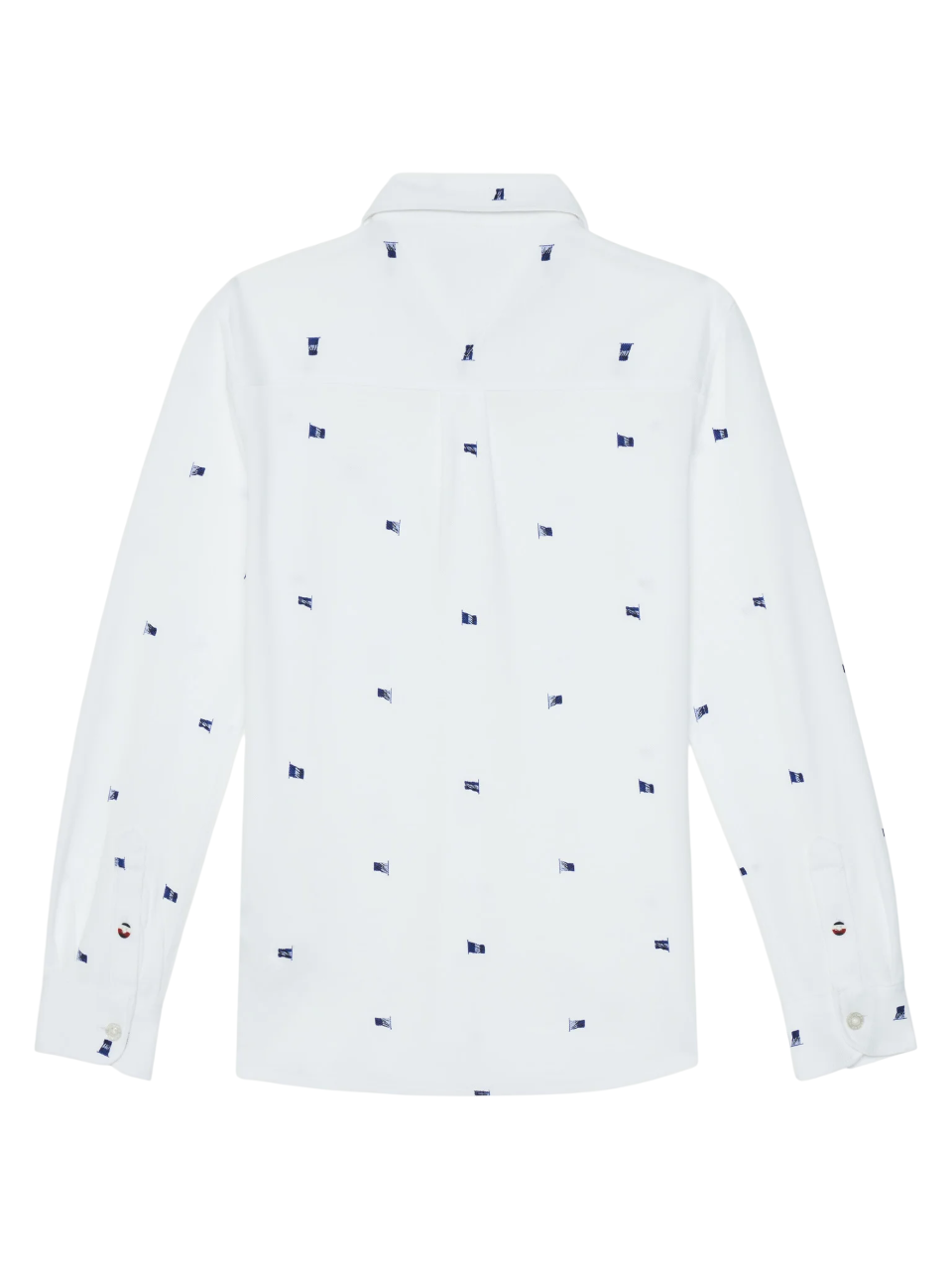 Tommy Hilfiger camicia manica lunga in pique con bandierine bianco KB0KB09594 YBR Tommy Hilfiger 