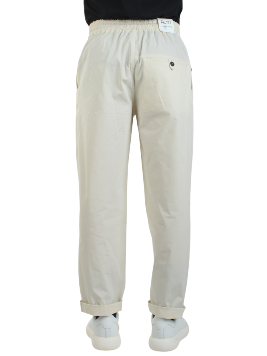 Alta Tensione pantaloni gamba dritta beige 2574K-MIMOSA LATTE ALTA TENSIONE 