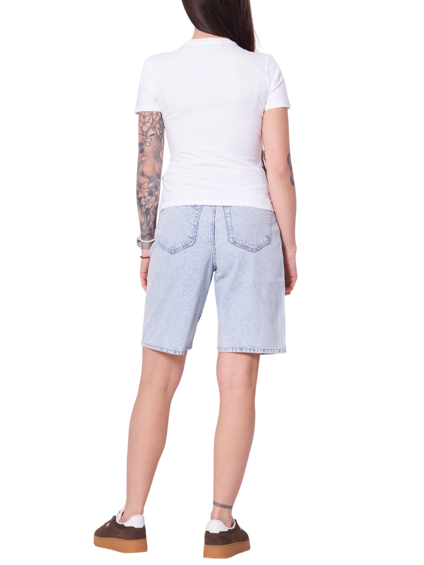 Calvin Klein Jeans T-shirt manica corta donna Gradient logo bianco LV047F841G YAF Calvin Klein Jeans 