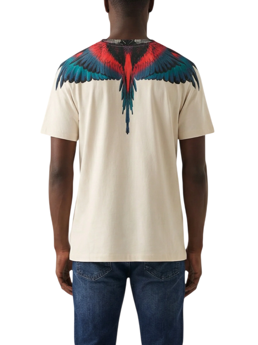 County of Milan T-shirt uomo maniche corte stampa iconica panna CMMATH029 412 COUNTY OF MILAN 