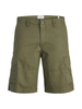 Jack&Jones bermuda in cotone con tasconi verde militare