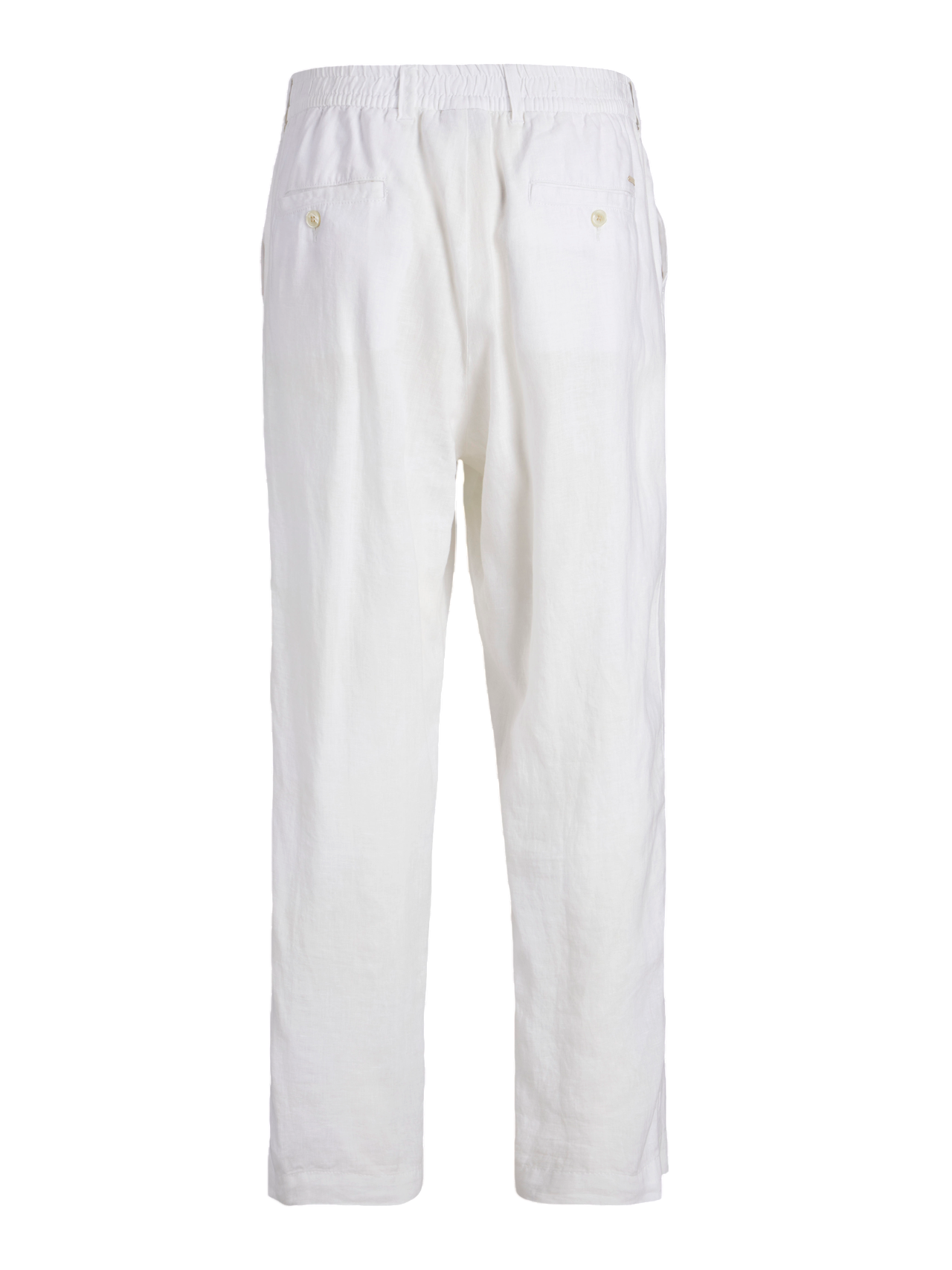 Jack&Jones pantaloni uomo in lino Loose fit bianco 12253120 BRIGHT WHITE JACK&JONES 
