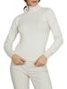 Relish maglia dolcevita Goiana con foulard latte