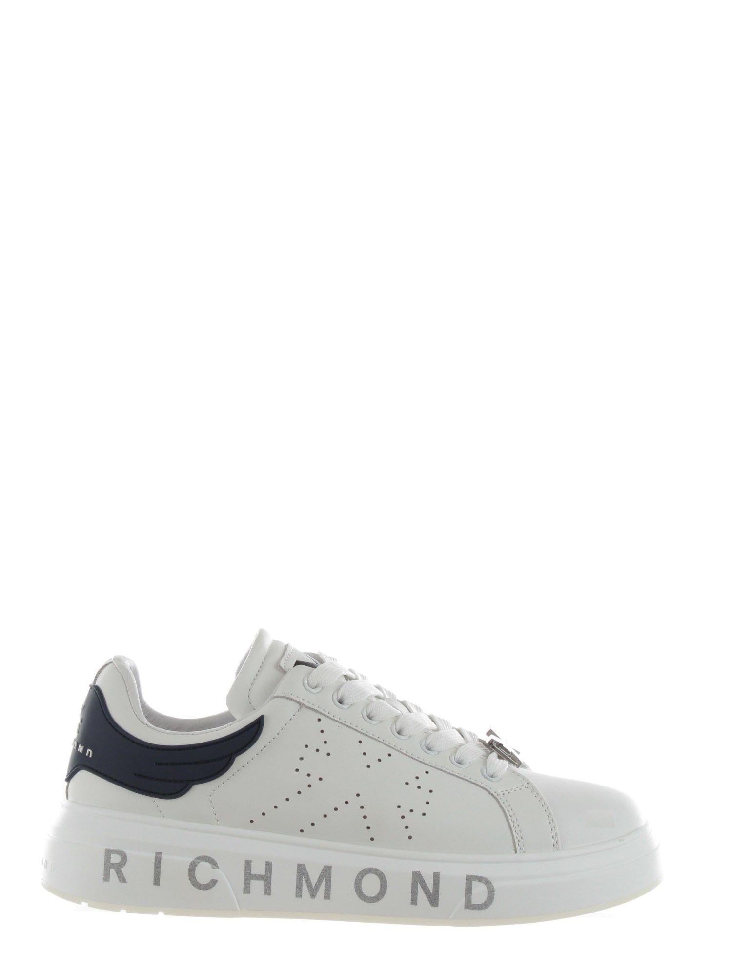 John Richmond sneakers in pelle bianco blu 27306-CP A John RICHMOND 