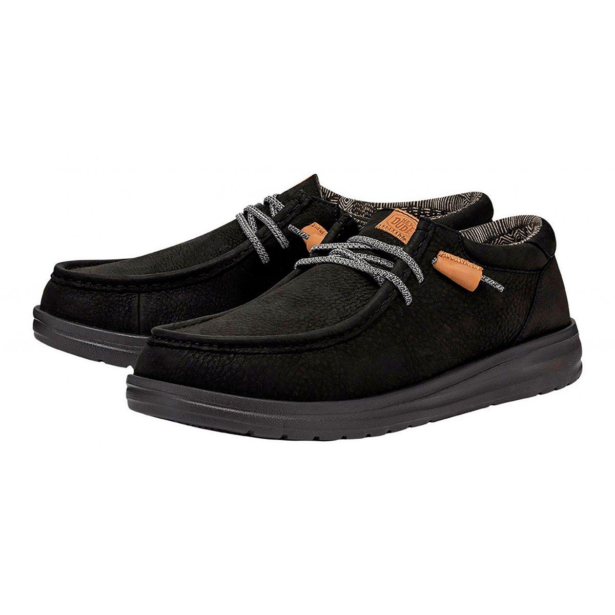Hey Dude mocassini Wally Grip in pelle nero 40175 001 HEY DUDE 
