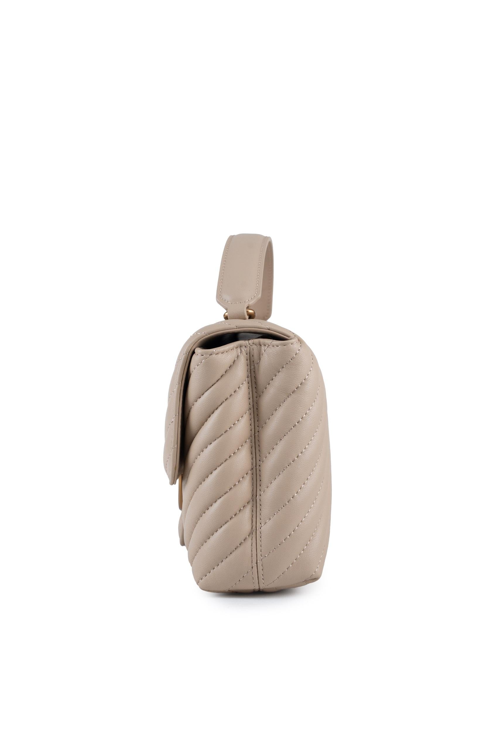 Pinko borsa Love Lady Puff Classic chevron beige oro 100043-A0GK C50Q PINKO 
