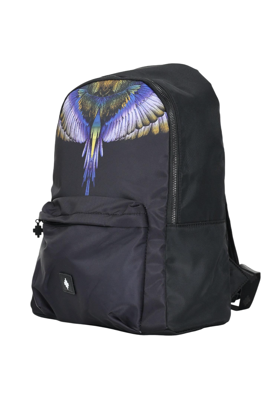 County of Milan zaino in nylon con stampa iconica nero COMAF250109 NERO-BLUE WINGS COUNTY OF MILAN 