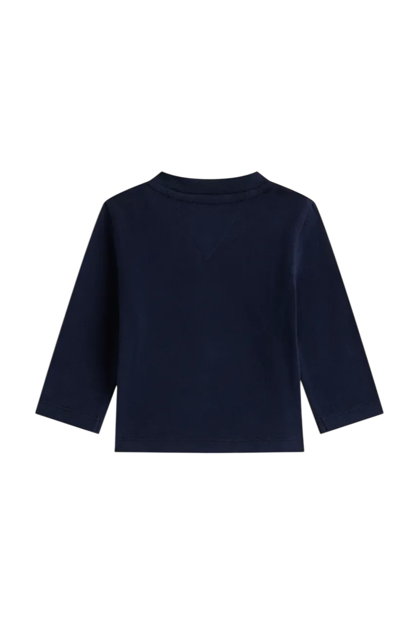 Tommy Hilfiger T-shirt manica lunga con logo blu KN0KN02147 C1G Tommy Hilfiger 