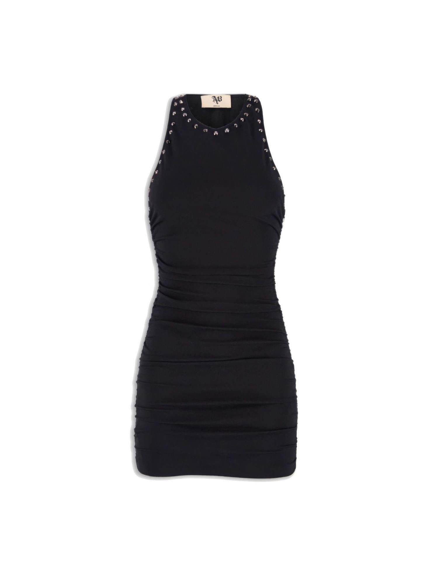 Aniye By abito corto Mini Tank con borchie nero 181490 00336 ANIYE BY 