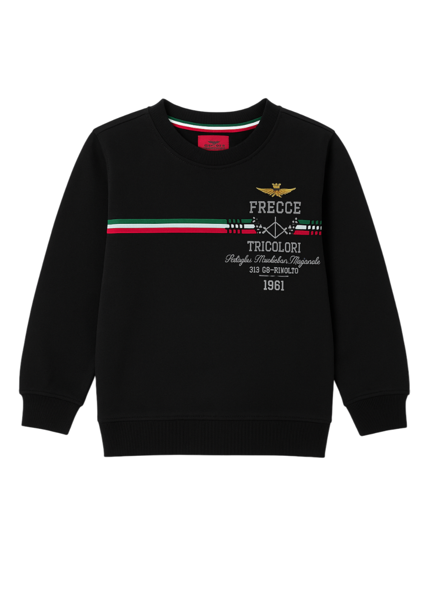 Aeronautica Militare felpa bambino con ricamo nero 252FE0060A N01 AERONAUTICA MILITARE 