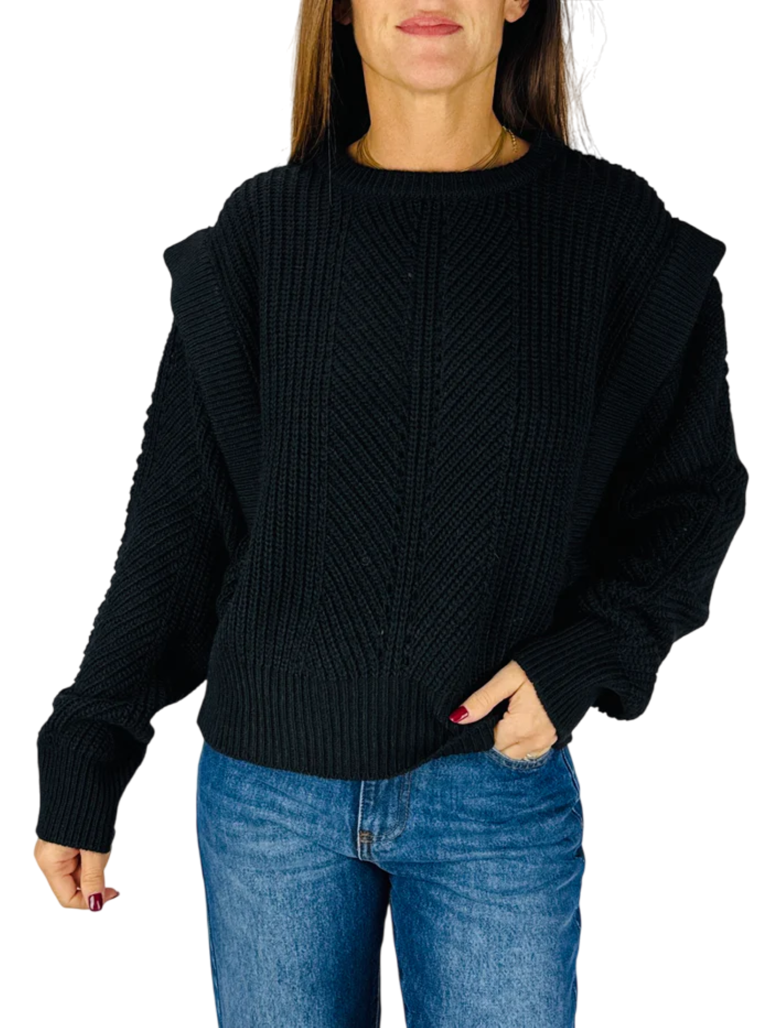 Haveone maglia traforata in misto lana nero MPQ-M193 NERO HAVEONE 