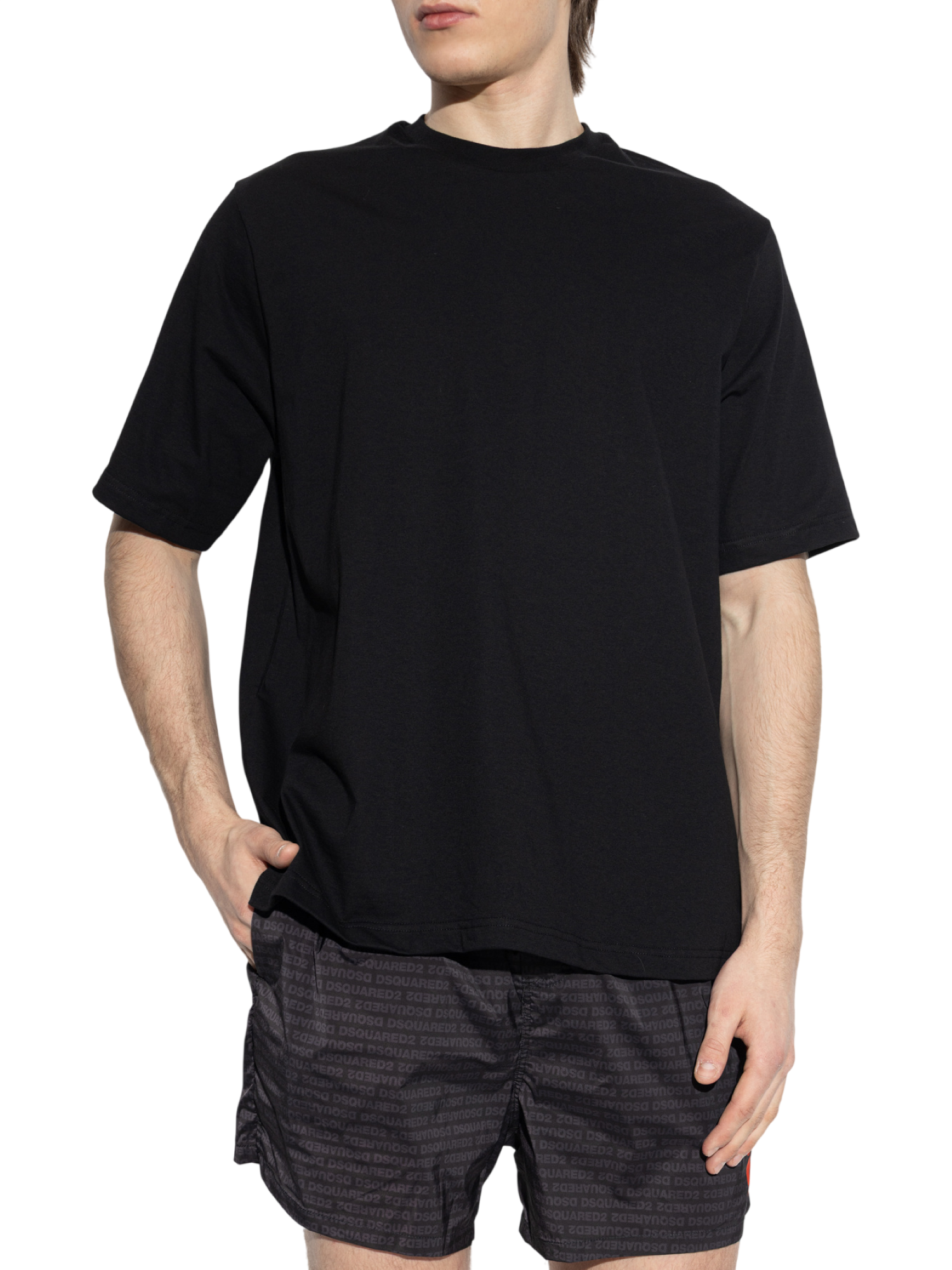 Dsquared2 T-shirt uomo manica corta in cotone nero D9M3Z6280 001 DSQUARED2 